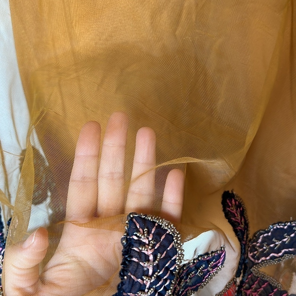 Anthropologie - Tulle and Embroidery midi Skirt - Picture 7 of 10